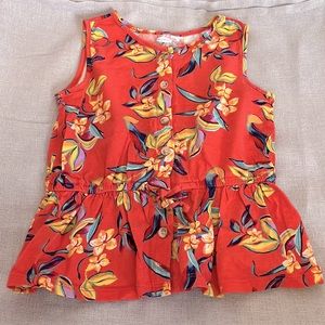 Girls Tropical Sleeveless Top
